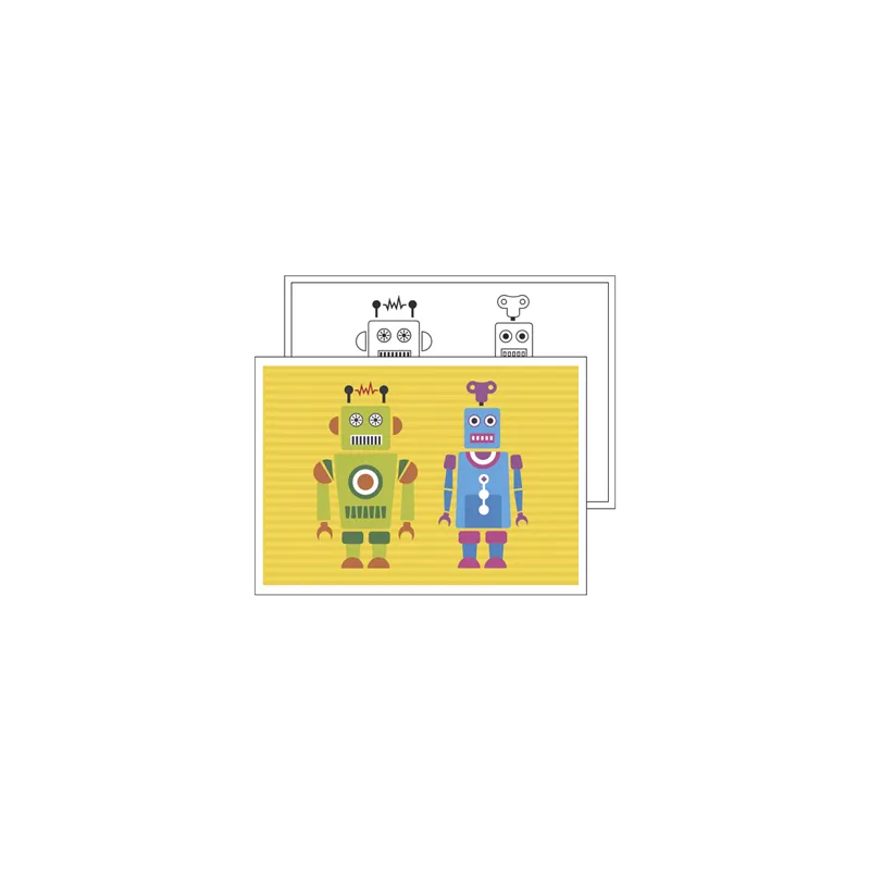 SETS DE TABLE COLORIAGE "ROBOT" 100 G/M2 31x43 CM QUADRICHROMIE CELLULOSE (1000 UNITÉ) SETS DE TABLE COLORIAGE "ROBOT" 100 G/M2 31x43 CM QUADRICHROMIE CELLULOSE (1000 UNITÉ)