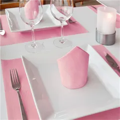 SERVIETTES 'DRY COTTON' 55 G/M2 40x40 CM FUCHSIA AIRLAID (700 UNITÉ)
