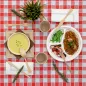 NAPPES PLIAGE M 'VICHY' 48 G/M2 80x80 CM BLANC CELLULOSE (200 UNITÉ) NAPPES PLIAGE M