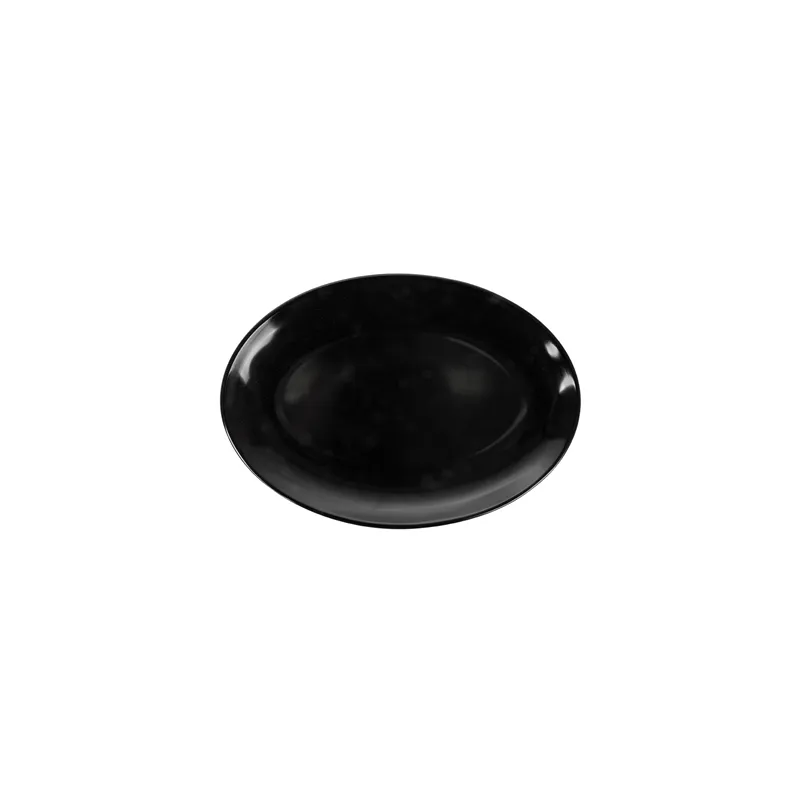 ASSIETTES OVALES ASAMI WARE  25,5x18 CM NOIR MÉLAMINE (15 UNITÉ)