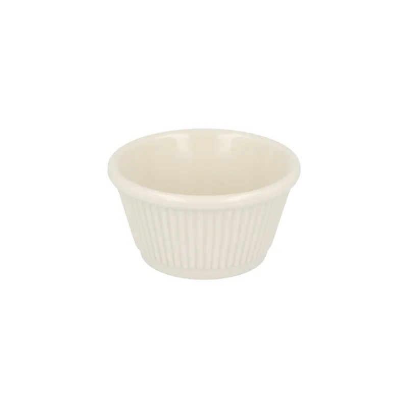RAMEQUINS STRIÉS ASAMI WARE 60 ML Ø 6,9x2,5 CM IVOIRE MÉLAMINE (24 UNITÉ)