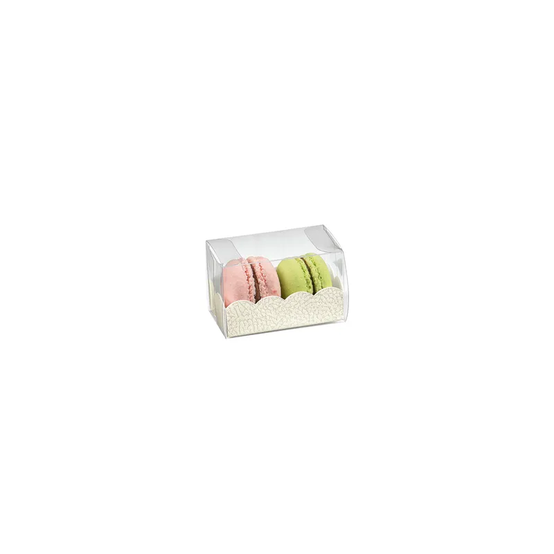 BOÎTES MACARONS + BASES BRISTOL 8x5x5 CM TRANSPARENT PET (200 UNITÉ) BOÎTES MACARONS + BASES BRISTOL 8x5x5 CM TRANSPARENT PET (200 UNITÉ)