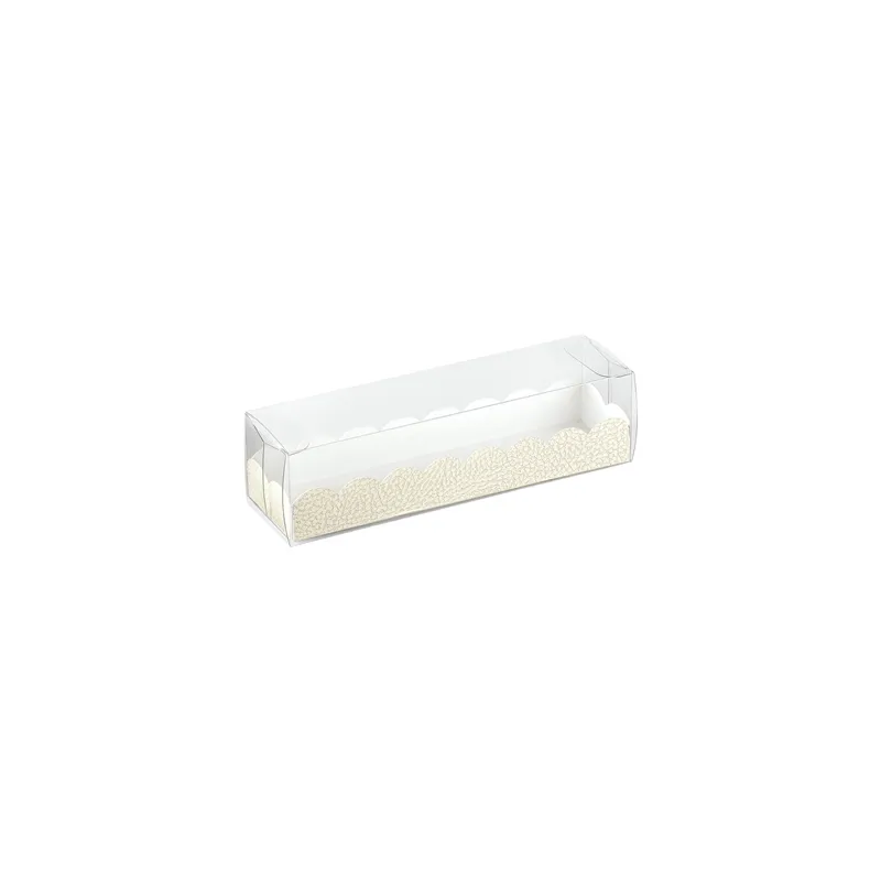 BOÎTES MACARONS + BASES BRISTOL 19x5x5 CM TRANSPARENT PET (200 UNITÉ) BOÎTES MACARONS + BASES BRISTOL 19x5x5 CM TRANSPARENT PET (200 UNITÉ)