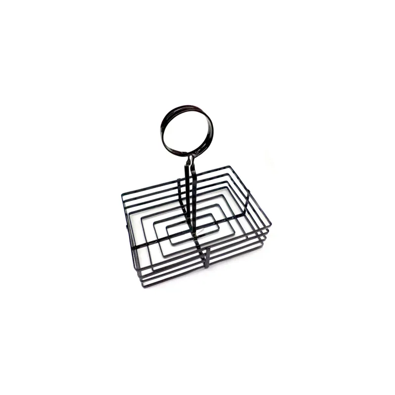 BASKET CONDIMENTS 20,5x15x20 CM NOIR ACIER (1 UNITÉ) BASKET CONDIMENTS 20,5x15x20 CM NOIR ACIER (1 UNITÉ)