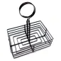 BASKET CONDIMENTS 20,5x15x20 CM NOIR ACIER (1 UNITÉ) BASKET CONDIMENTS