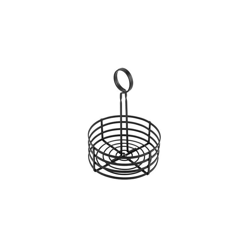 BASKET CONDIMENTS Ø 15,5x20 CM NOIR ACIER (1 UNITÉ) BASKET CONDIMENTS Ø 15,5x20 CM NOIR ACIER (1 UNITÉ)