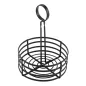 BASKET CONDIMENTS Ø 15,5x20 CM NOIR ACIER (1 UNITÉ) BASKET CONDIMENTS