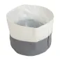 CORBEILLES PAIN CRÈME/GRIS Ø 19x10 CM COTON (12 UNITÉ) CORBEILLES PAIN CRÈME/GRIS