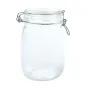 RÉCIPIENT STOCKAGE + FERMETURE CLIP WAKI GLASS 1 L Ø 11x17 CM TRANSPARENT VERRE (12 UNITÉ) RÉCIPIENT STOCKAGE + FERMETURE CLIP