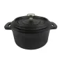 COCOTTE RONDE AVEC COUVERCLE 550 ml Ø 13(16,5)x6 CM NOIR FER (6 UNITÉ) COCOTTE RONDE AVEC COUVERCLE
