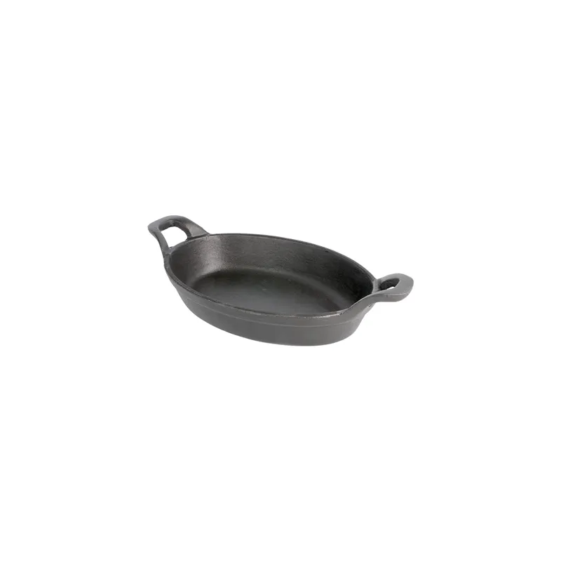 CASSEROLE OVALE  720 ml 21,5(27,5)x15x4,5 CM NOIR FER (8 UNITÉ)