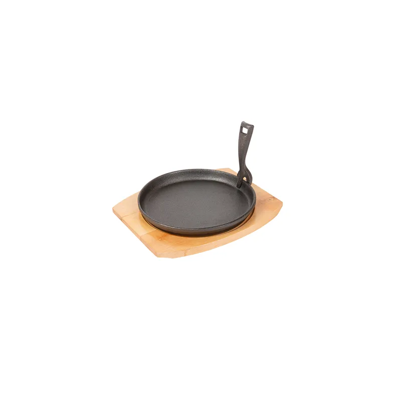 ASSIETTE CHAMPÊTRE + SUPPORT EN BOIS   Ø 22 CM NOIR FER (8 UNITÉ)