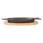 ASSIETTE POISSON + SUPPORT EN BOIS 32x13 CM NOIR FER (8 UNITÉ) ASSIETTE POISSON + SUPPORT EN BOIS
