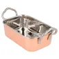 MINI BACS AVEC ANSES ARTINOX 14,5x9,5x4,5 CM CUIVRE INOX (6 UNITÉ) MINI BACS AVEC ANSES