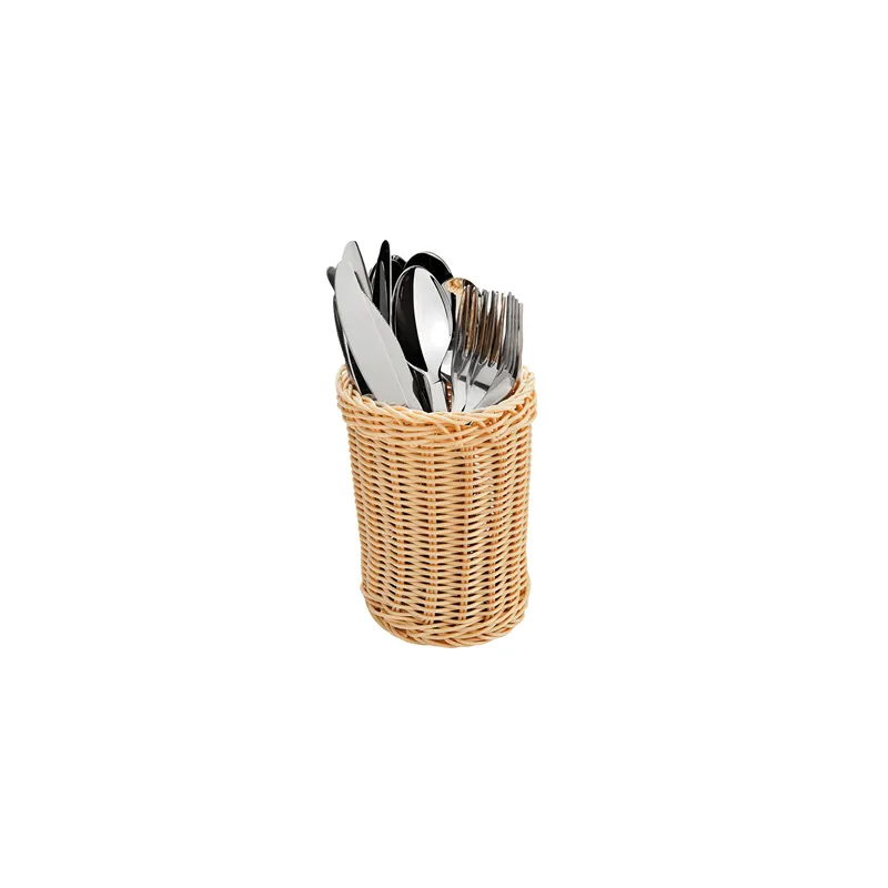 CORBEILLES POUR COUVERTS RONDES   Ø 11,5x15 CM NATUREL PP (6 UNITÉ)