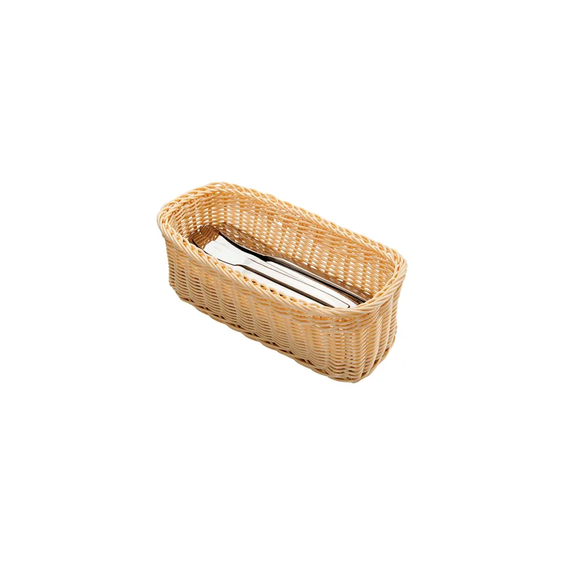 CORBEILLES POUR COUVERTS ALLONGÉES   28x11x10 CM NATUREL PP (4 UNITÉ)
