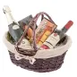 CORBEILLE ANSES OVALE 36x25x15/28 CM PRUNE OSIER (20 UNITÉ) CORBEILLE ANSES OVALE
