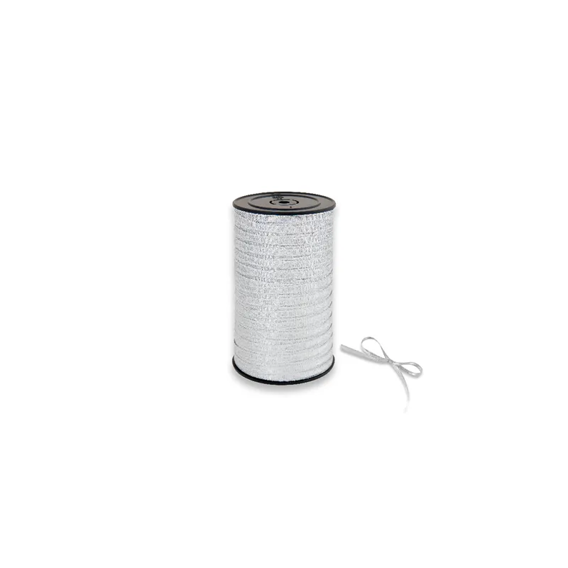 RUBAN "GLITTEX"  5 MMx50 M ARGENTE PP (1 UNITÉ)