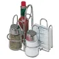 RACK POUR 4 ELEMENTS A CONDIMENTS 14,5x12x14,5 CM ARGENTE FER (1 UNITÉ) RACK POUR 4 ELEMENTS A CONDIMENTS