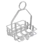 RACK POUR CONDIMENTS 10,5x10,5x17 CM ARGENTE LAITON (1 UNITÉ) RACK POUR CONDIMENTS