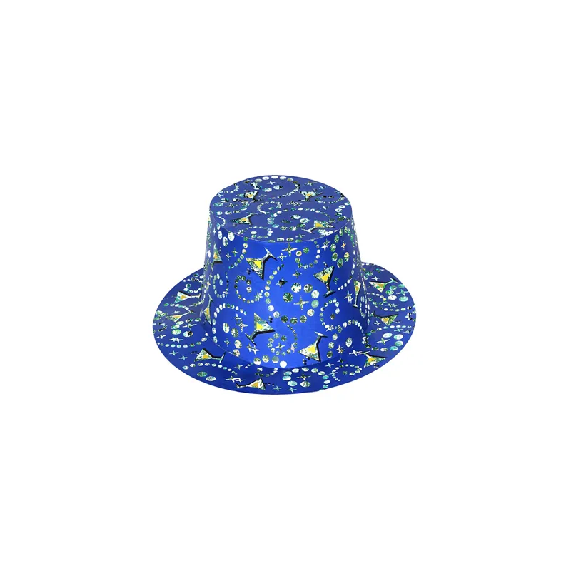 HAUTS DE FORME HOLOGRAPHIQUES BLEU CARTON (12 UNITÉ) HAUTS DE FORME HOLOGRAPHIQUES BLEU CARTON (12 UNITÉ)
