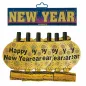 6 LANGUES DE BELLE-MERE "HAPPY NEW YEAR" 34x3 CM DORE (24 UNITÉ) 6 LANGUES DE BELLE-MERE "HAPPY NEW YEAR"