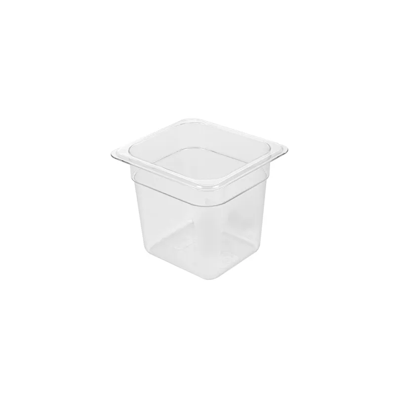 BAC GASTRONOME 1/6  1,9 L 17,6x16,2x15 CM TRANSPARENT POLYCARBONATE (1 UNITÉ)