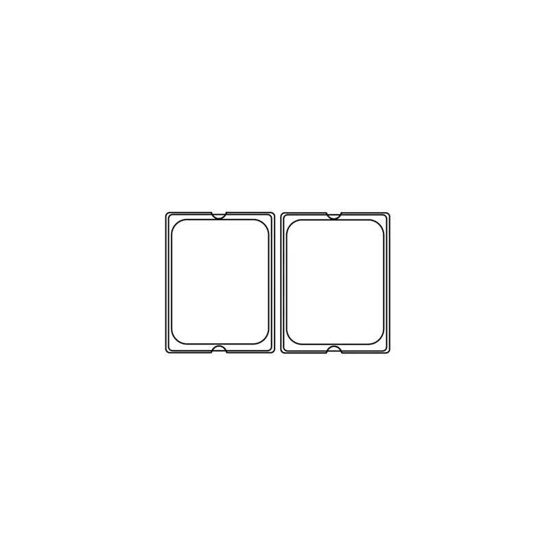 COUVERCLE 1/2 CODES 202.06/07 113.42   32,5x26,5 CM TRANSPARENT POLYCARBONATE (1 UNITÉ)