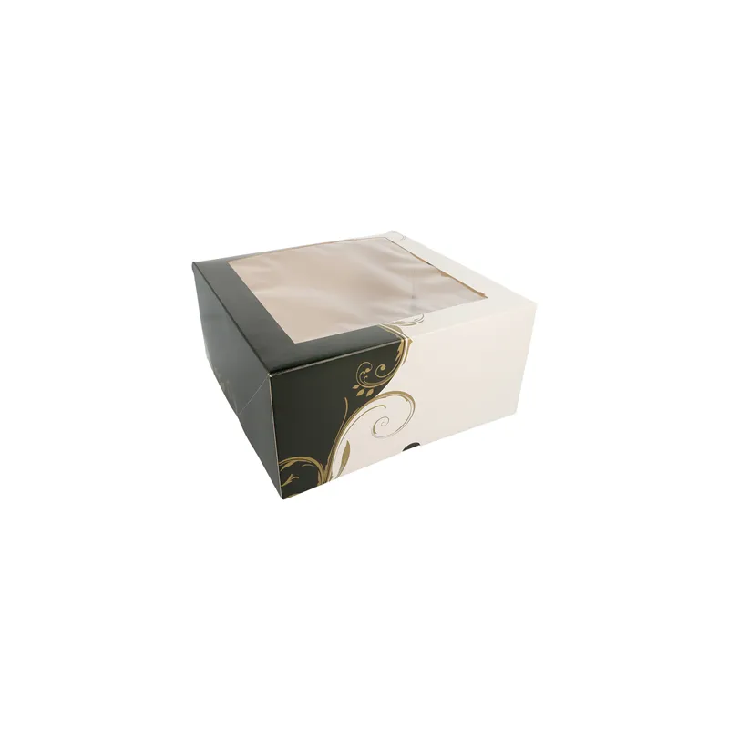 BOÎTES PÂTISSERIES AVEC FENÊTRE THEPACK 'CLASSIC' 24x24x12 CM BLANC CARTON NANO-MICRO (100 UNITÉ) BOÎTES PÂTISSERIES AVEC FENÊTRE THEPACK 'CLASSIC' 24x24x12 CM BLANC CARTON NANO-MICRO (100 UNITÉ)