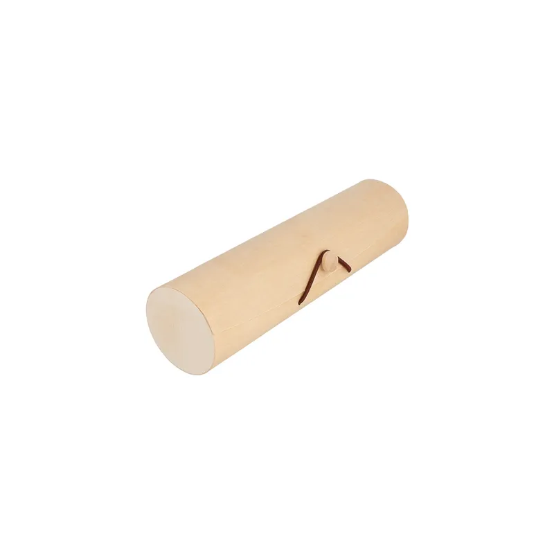 BOÎTES CYLINDRIQUES POUR 7/9 MACARONS   Ø 6x22,5 CM NATUREL BOIS (50 UNITÉ)