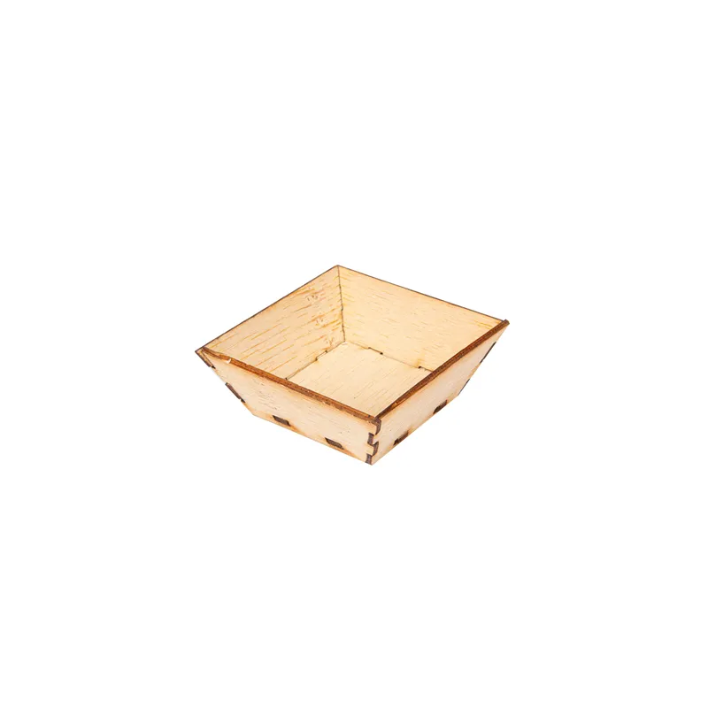 MINI RÉCIPIENTS POUR MISE EN BOUCHE BAMBOO  5x5x2 CM NATUREL BAMBOU (100 UNITÉ)
