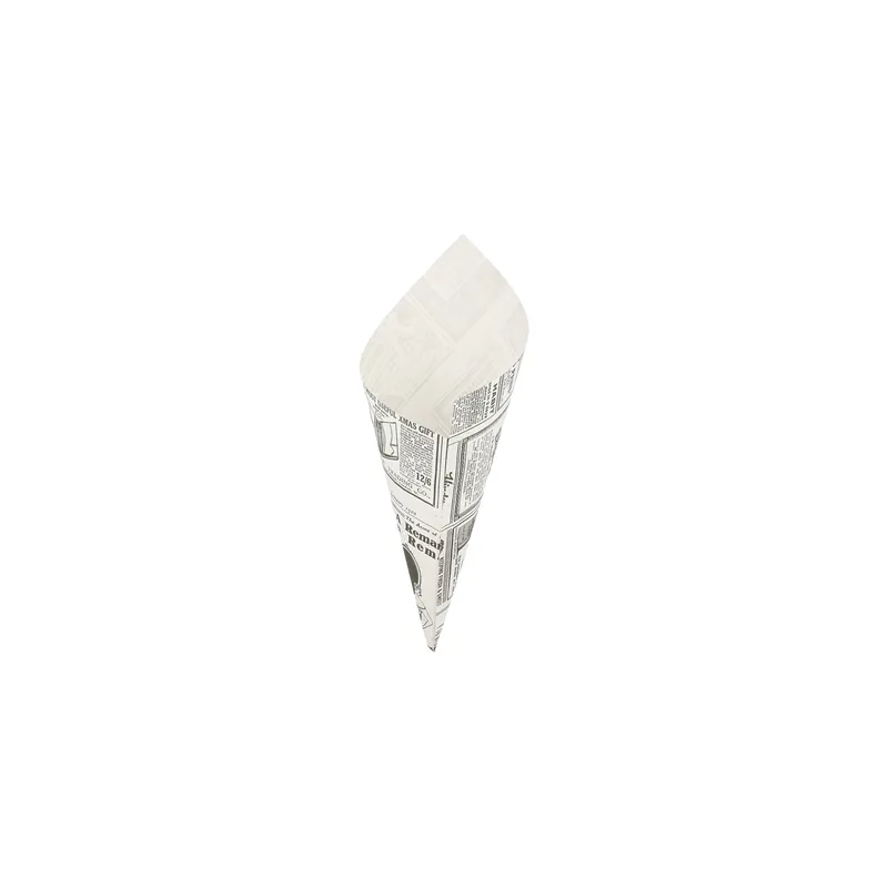 SACHETS EN POINTE 'TIMES' 70 G 70 G/M2 20x14 CM BLANC PARCH.INGRAISSABLE (2000 UNITÉ)