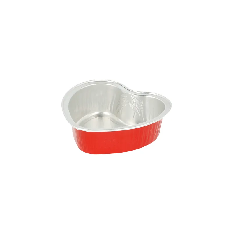 RECIPIENT PATISSERIE  100 ML 8,8x7,8x3 CM ROUGE ALUMINIUM (100 UNITÉ)