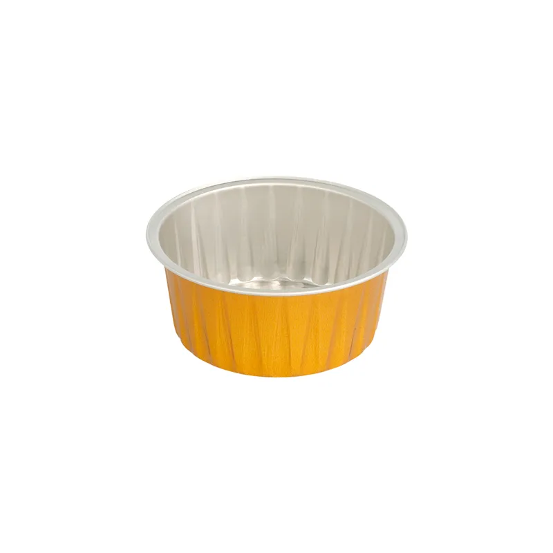RÉCIPIENTS PÂTISSERIE  125 ML Ø8,5x3,5 CM OR ALUMINIUM (100 UNITÉ)