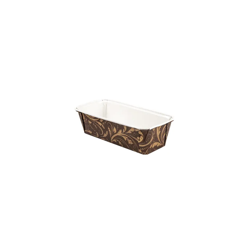MOULES CUISSON PÂTISSERIE LAMINÉS  170 + 16,56 PET G/M2 19,9x7,3x6,2 CM MARRON PAPIER (480 UNITÉ)