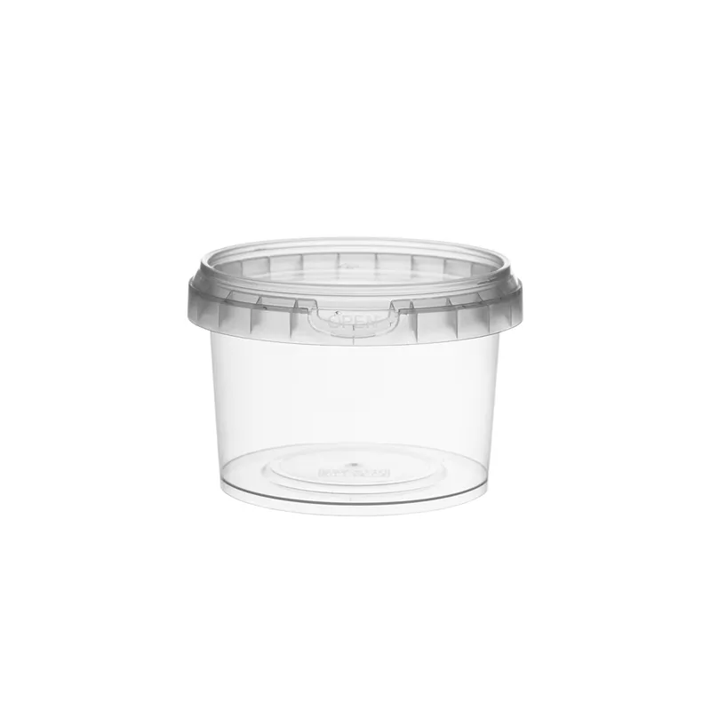 RÉCIPIENTS INVIOLABLES + COUVERCLES  280 ML Ø 9,5x6,5 CM TRANSPARENT PP (400 UNITÉ)