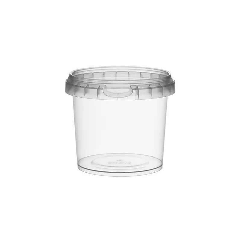 RÉCIPIENTS INVIOLABLES + COUVERCLES  365 ML Ø 9,5x8,4 CM TRANSPARENT PP (375 UNITÉ)