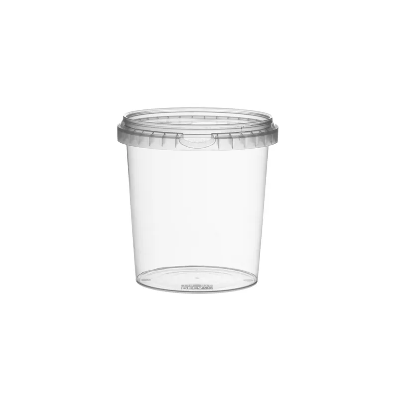 RÉCIPIENTS INVIOLABLES + COUVERCLES  870 ML Ø 11,8x12,6 CM TRANSPARENT PP (200 UNITÉ)