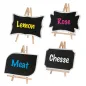 MINI ARDOISES + CHEVALET 12x8x1 CM NOIR BOIS (1 UNITÉ) MINI ARDOISES + CHEVALET