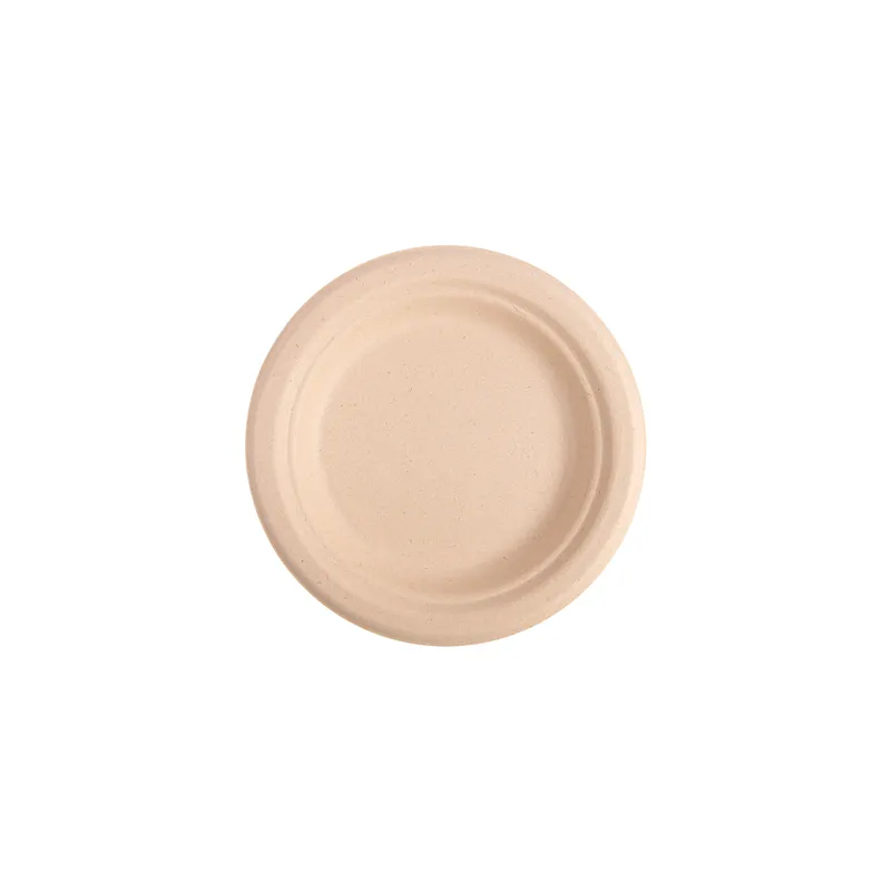 ASSIETTES BIONIC  Ø 15,5x1,4 CM NATUREL BAGASSE (1000 UNITÉ)