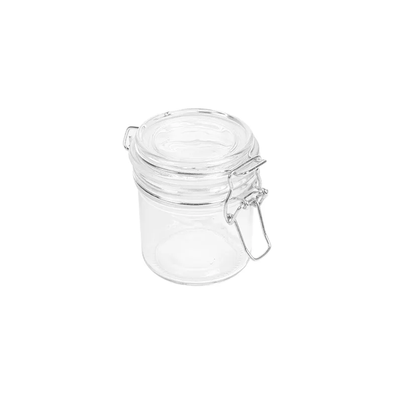 RÉCIPIENT STOCKAGE + FERMETURE CLIP WAKI GLASS 250 ML Ø 8,5x10 CM TRANSPARENT VERRE (24 UNITÉ)