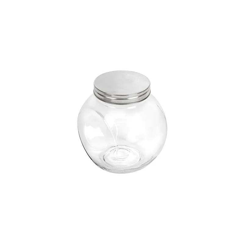 POT POUR STOCKER SPHÉRIQUE WAKI GLASS 1,7 L 16x11,5x16 CM TRANSPARENT VERRE (12 UNITÉ)
