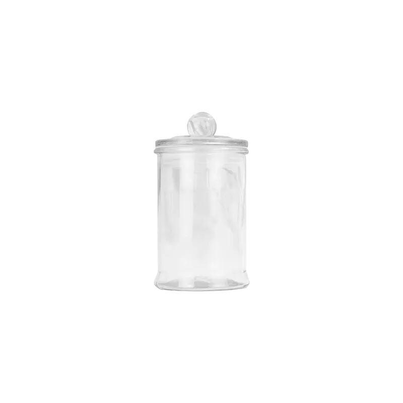 POT POUR STOCKER CYLINDRIQUE WAKI GLASS 650 ML Ø 10x18,3 CM TRANSPARENT VERRE (24 UNITÉ)