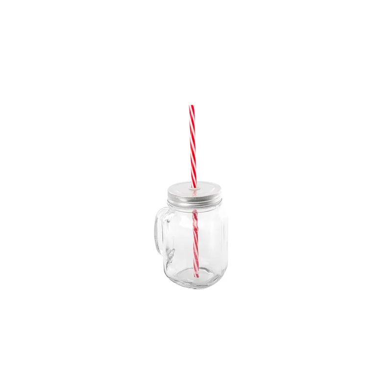 PICHET + COUVERCLE + PAILLE WAKI GLASS 450 ML 10,5x8x13 CM TRANSPARENT VERRE (24 UNITÉ) PICHET + COUVERCLE + PAILLE WAKI GLASS 450 ML 10,5x8x13 CM TRANSPARENT VERRE (24 UNITÉ)