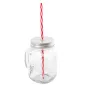 PICHET + COUVERCLE + PAILLE WAKI GLASS 450 ML 10,5x8x13 CM TRANSPARENT VERRE (24 UNITÉ) PICHET + COUVERCLE + PAILLE