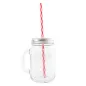 PICHET + COUVERCLE + PAILLE WAKI GLASS 450 ML 10,5x8x13 CM TRANSPARENT VERRE (24 UNITÉ) PICHET + COUVERCLE + PAILLE