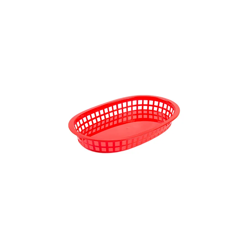 CORBEILLE ALLONGÉE   28x17,5x4 CM ROUGE PP (12 UNITÉ)
