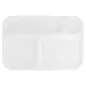 PLATEAUX À EMPORTER - 4 COMP. 36x24 CM BLANC PS (300 UNITÉ) PLATEAUX À EMPORTER - 4 COMP.