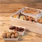 BOÎTE PRÉSENTATION BUFFET WOOD 37x21x5 CM NATUREL BOIS (1 UNITÉ) BOÎTE PRÉSENTATION BUFFET