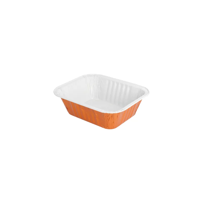 RÉCIPIENTS LAQUÉS  490 ML 15x12,5x4,4 CM CUIVRE ALUMINIUM (100 UNITÉ)